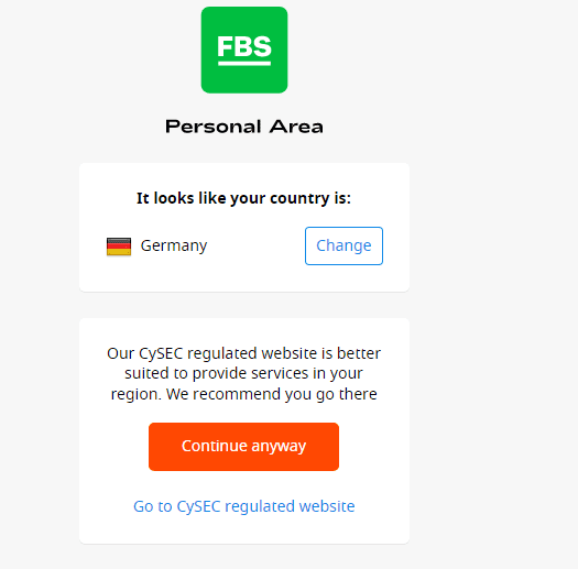 предложение регистрации в другой компании, если вы из Европы или стран СНГ