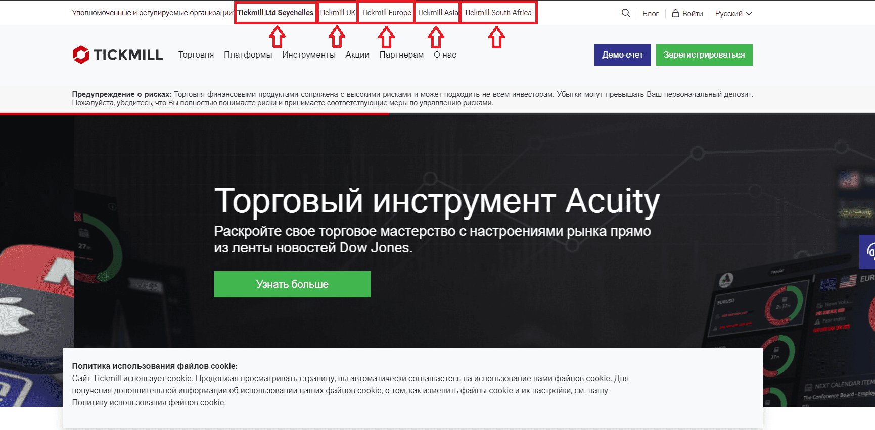 Переключения между подразделениями компании