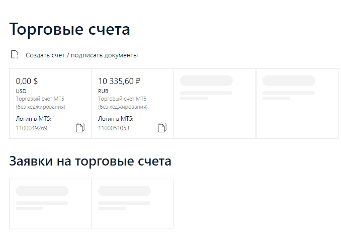 Торговые счета