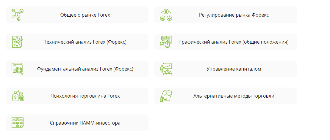Раздел обучения FreshForex