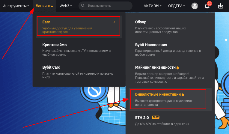 “Бивалютные инвестиции”