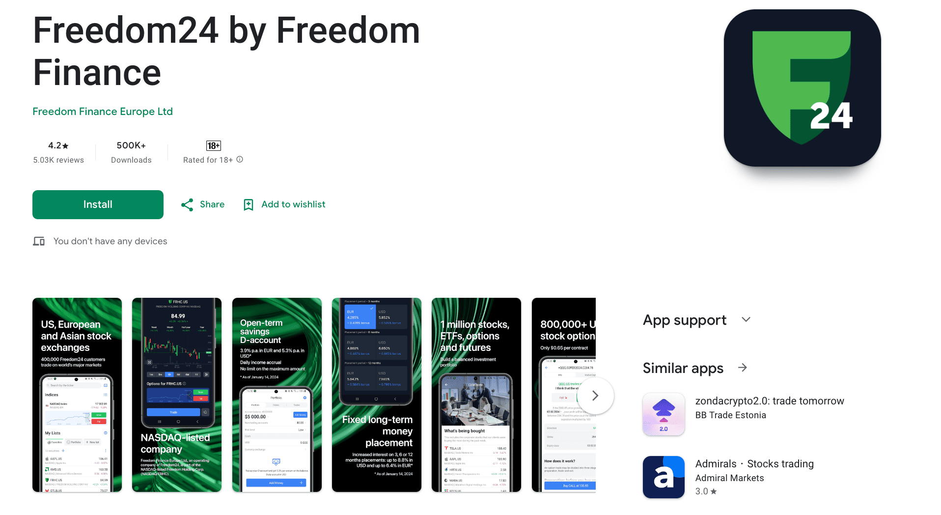 Приложение Freedom24 от Freedom Finance