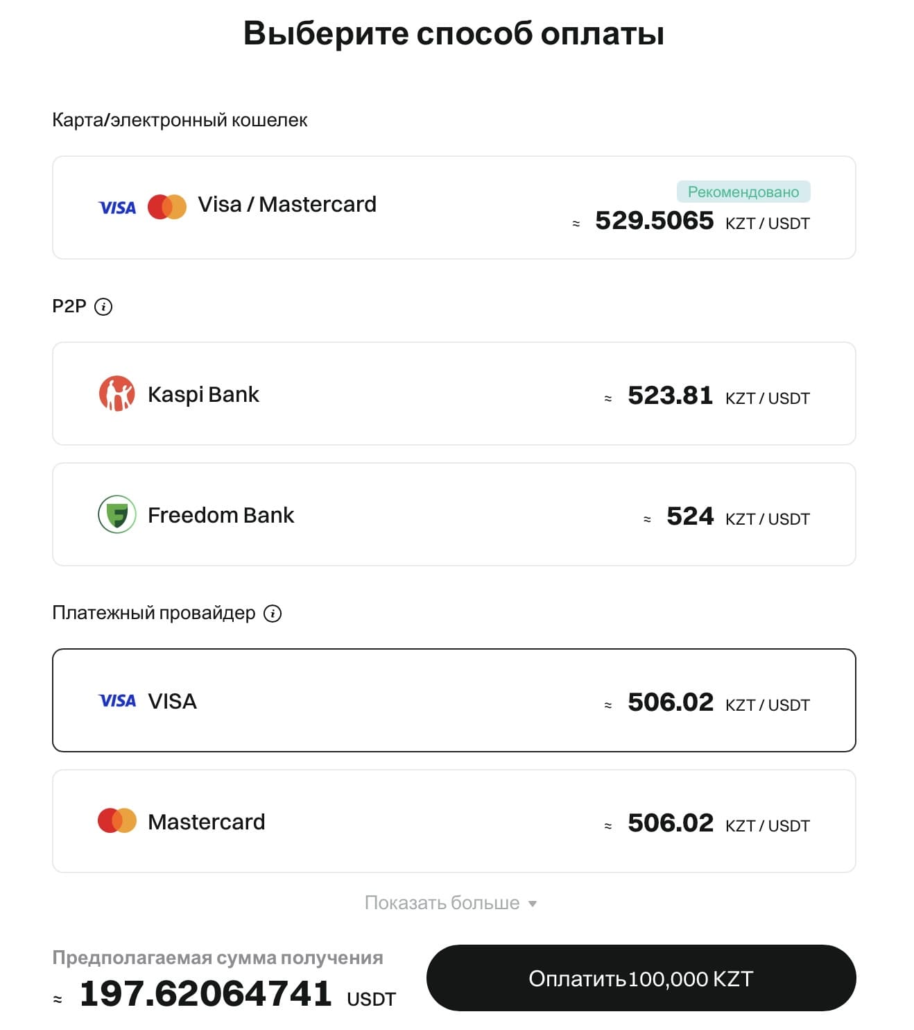 Быстрая покупка криптовалюты на Bitget