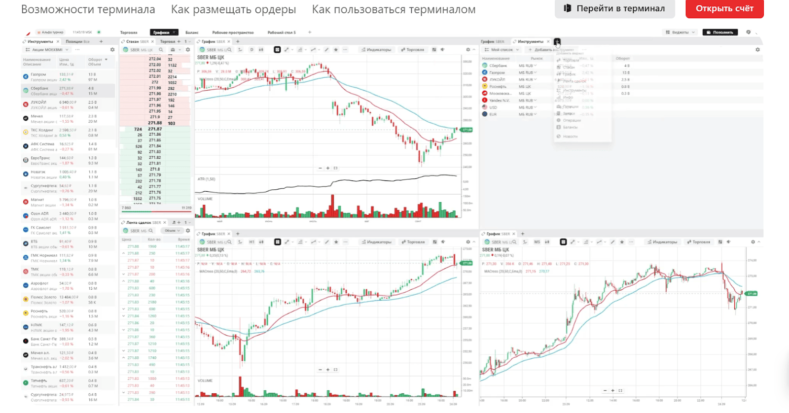 Торговый терминал Альфа Банка