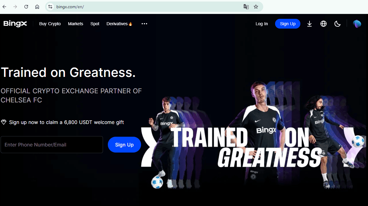 Официальный сайт биржи BingX