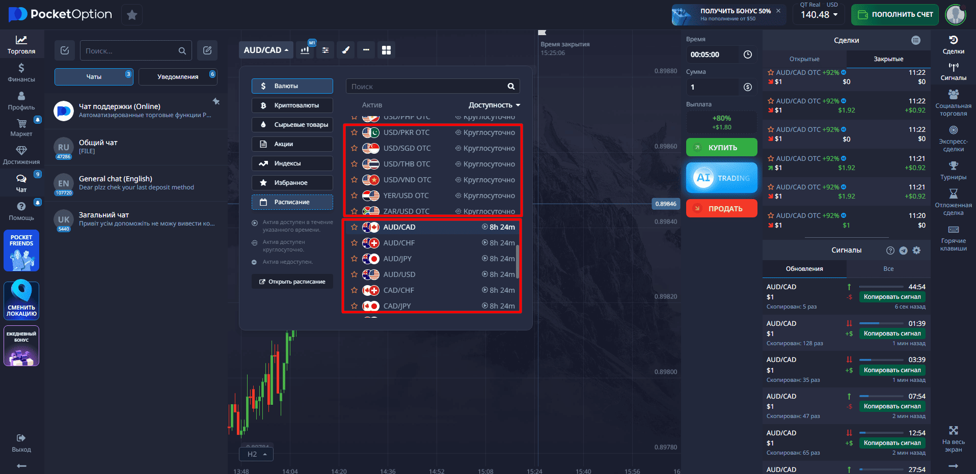 Как использовать AI Trading от Pocket Option