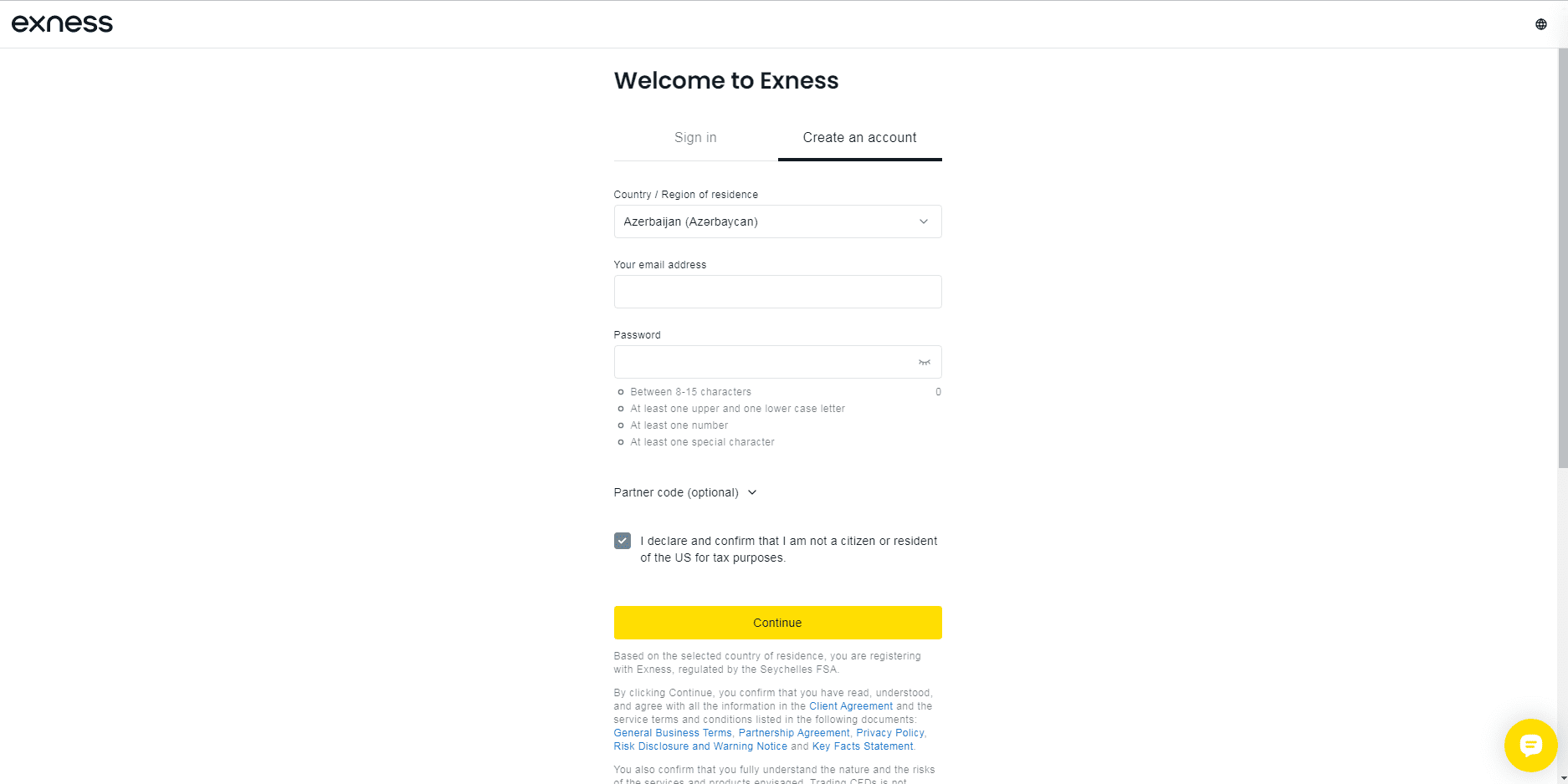 Exness подходит для трейдеров из Азербайджана
