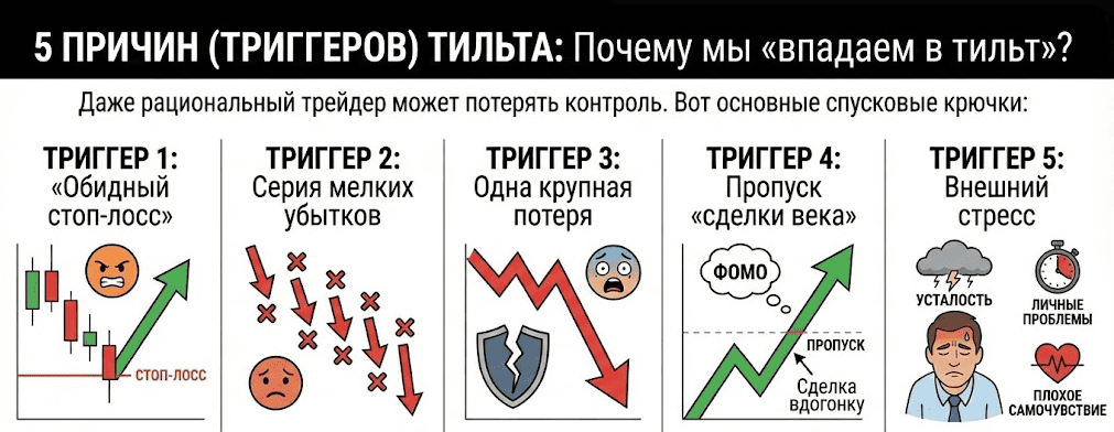 Причины возникновения тильта