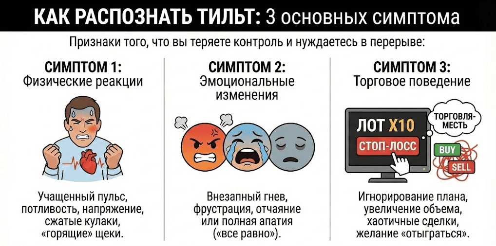 Симптомы для распознавания тильта