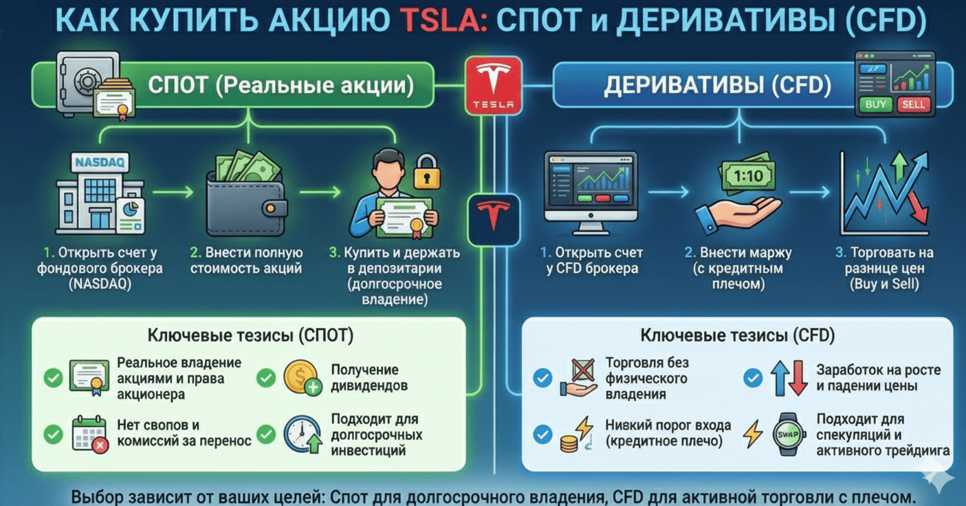 Как купить акцию Тесла