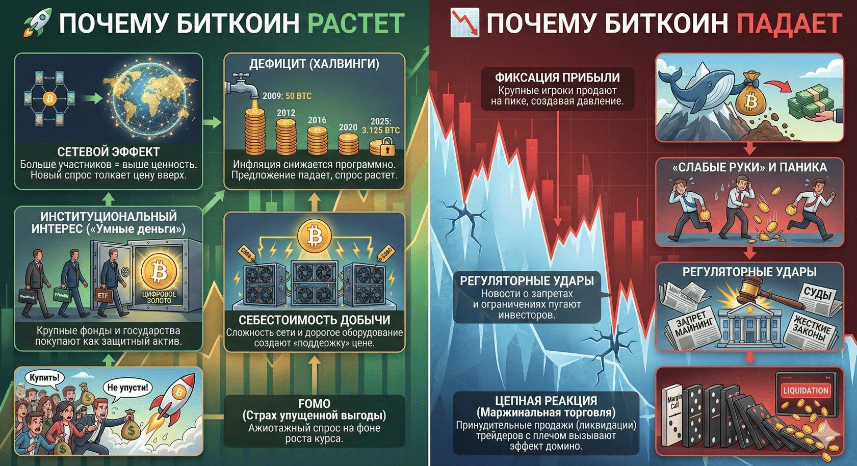 Как меняется цена Биткоина