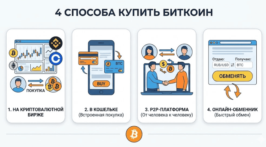 4 способа как купить биткоин