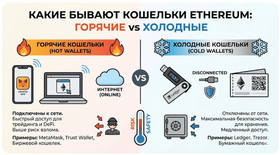 Виды кошельков Ethereum
