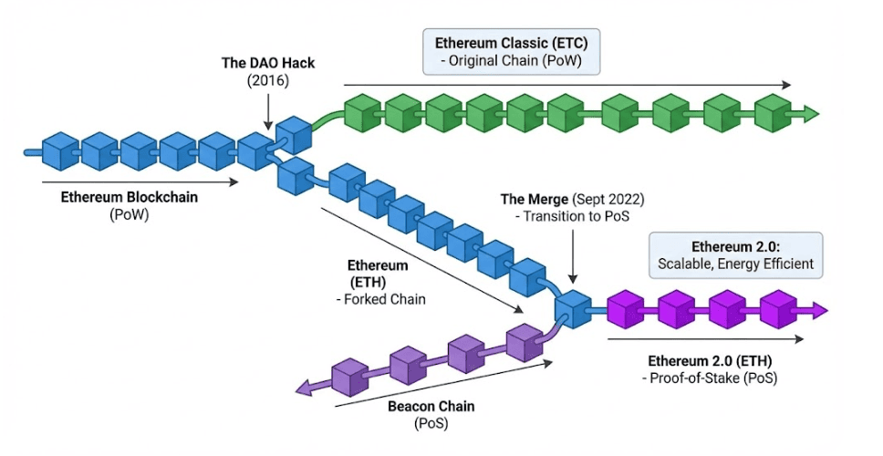 Ключевые вехи в развитии Ethereum