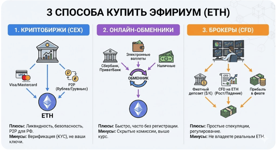 3 способа купить Эфириум