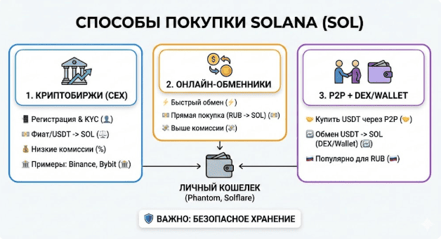 Как купить Солану, обзор вариантов