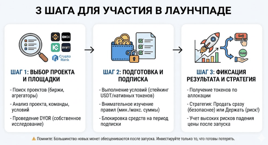 Как работают лаунчпады, пример участия