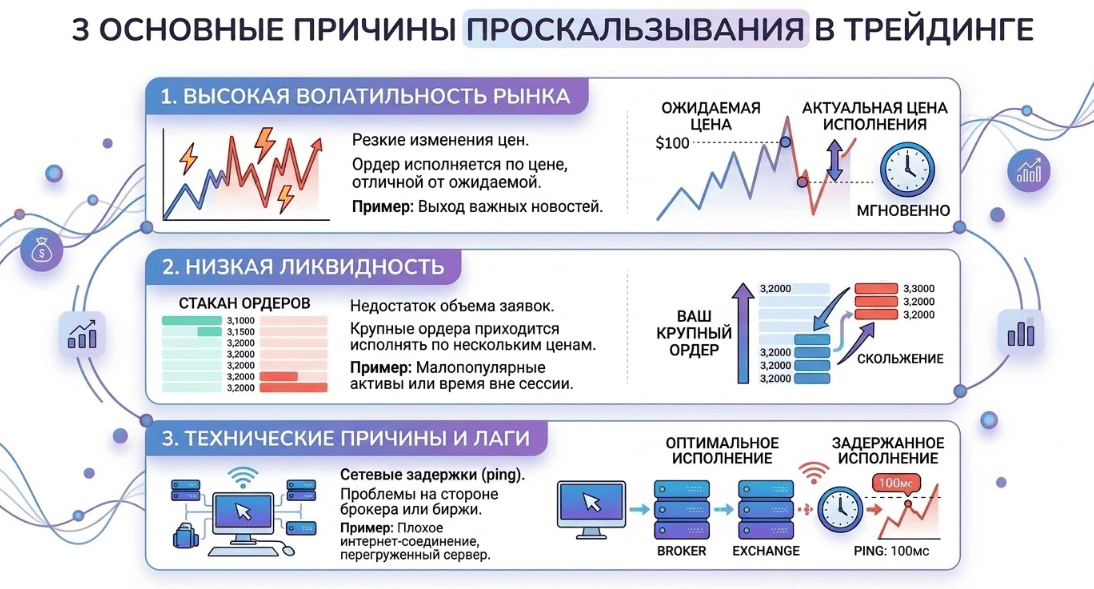 Причины проскальзывания