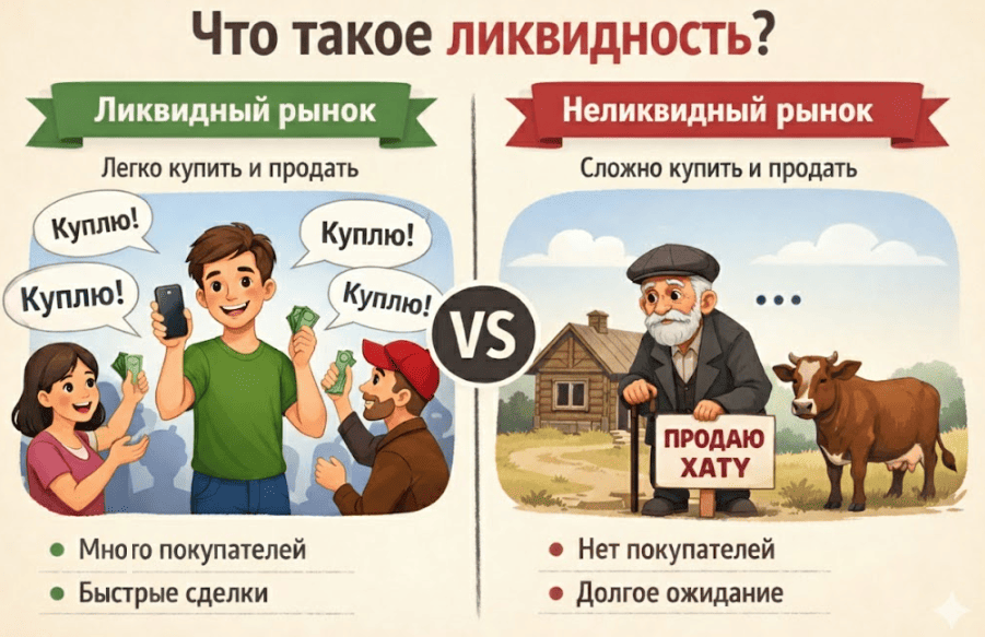 Что такое ликвидность. Пример.
