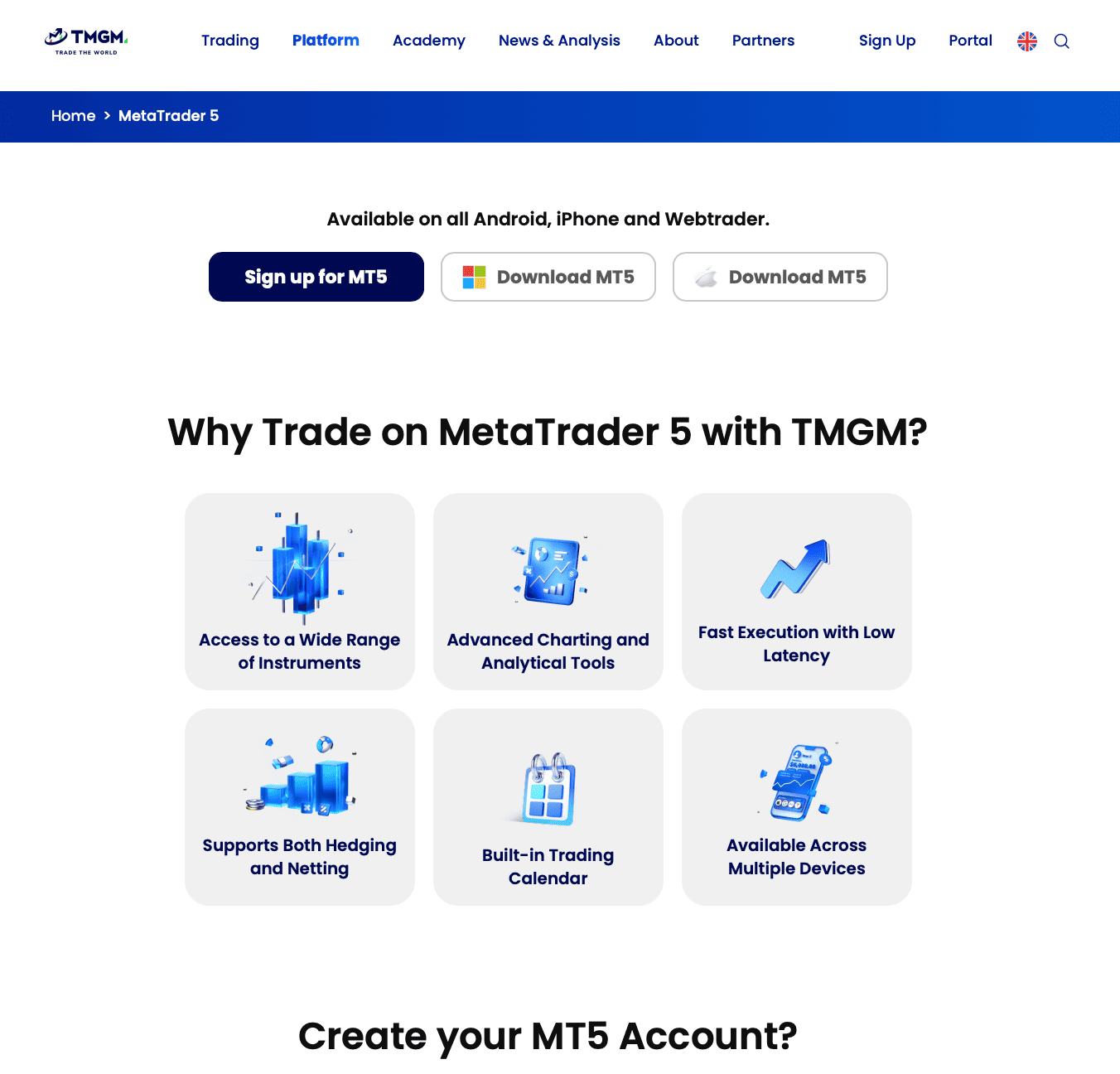 Metatrader 5 в TMGM