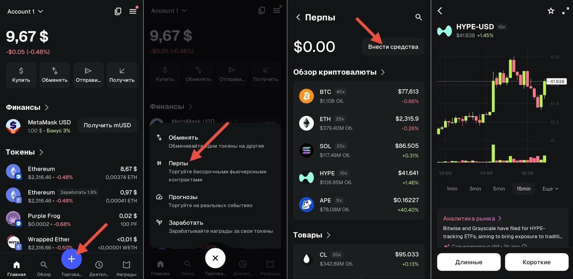 Подключение к Hyperliquid в кошельке MetaMask